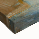 Black and white landscape painting of a serene scene on stretched canvas, ideal for bedroom wall art.