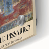 Large abstract wall art by Camille Pissarro in mid-century modernist style, featuring muted earth tones on acrylic glass.