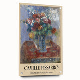Acrylic print of a Camille Pissarro painting, featuring soft pastel colors in an impressionist style.