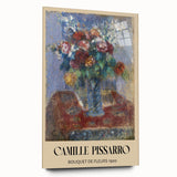 Acrylic print of Camille Pissarro-inspired landscape in muted greens and blues, ideal for bedroom or dining room art.