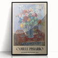 Large abstract wall art by Camille Pissarro with vibrant color palette, framed in black acrylic.