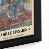 Extra large framed canvas featuring a close-up of a textured, colorful art piece by Camille Pissarro.