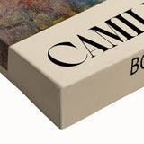 Large art canvas featuring a black and white landscape painting by Camille Pissarro, ideal for bedroom wall decor.