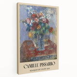 Impressionist painting by Camille Pissarro on stretched canvas, featuring soft earth tones, ideal for kitchen wall art.