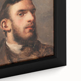 Framed canvas featuring a close-up of Camille Pissarro's textured, colorful art.