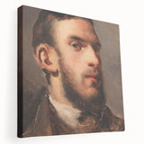 Side view of a stretched canvas featuring Camille Pissarro's impressionist art, ideal for kitchen wall art.