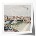 Extra large wall art depicting a Camille Pissarro floral scene in muted pastel shades on glossy photo print.