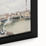 Extra large framed canvas featuring a close-up of Camille Pissarro's impressionist painting with textured.