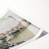 Extra large wall art featuring line art flowers in soft pastel tones on rolled canvas, suitable for large living room decor.