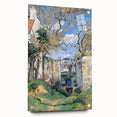 Acrylic print of a Camille Pissarro painting in soft earth tones, ideal for enhancing a dining room or bedroom ambiance.