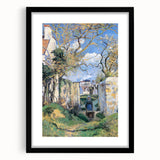 Extra large abstract art print featuring textured, colorful strokes on canvas, framed in black, ideal for living room decor.