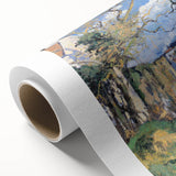 Art Deco style poster of a pastoral scene in soft green and yellow tones on rolled canvas, ideal for nursery wall art.