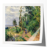 Extra large wall art print depicting a Camille Pissarro-inspired floral scene on glossy photo paper.