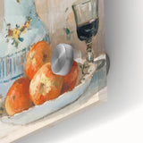 Mid-century modernist art by Camille Pissarro in acrylic, featuring abstract forms in muted earth tones.