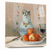 Acrylic print of Camille Pissarro's impressionist artwork, featuring soft pastel shades.