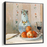 Black and white vintage poster art of a landscape painting on framed canvas, ideal for bedroom wall decor.