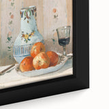 Extra large framed canvas featuring a close-up of Camille Pissarro's textured, colorful art on a black background.