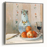 Landscape art painting featuring a lush countryside scene in vibrant green and blue hues on a framed canvas.