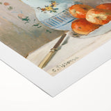 Art deco poster of a bustling city street scene in muted browns and grays on rolled canvas, suitable for dining room decor.