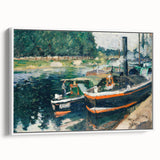 Vintage poster art featuring a colorful Camille Pissarro design on a large framed canvas, ideal for living room decor.