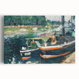 Black and white print of Camille Pissarro's painting on stretched canvas, ideal for kitchen wall art.
