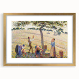 Extra large framed abstract art print featuring textured brush strokes in earthy tones, ideal for living room decor.