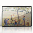 Large abstract wall art by Camille Pissarro in mid-century modernist style, framed in black acrylic.