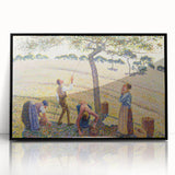 Large abstract wall art by Camille Pissarro in mid-century modernist style, framed in black acrylic.