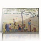 Mid-century modernist art by Camille Pissarro, featuring muted earth tones on a framed acrylic, ideal for nursery wall art.