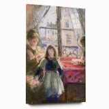 Acrylic print of Camille Pissarro's impressionist artwork, featuring soft pastel colors.