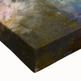 Black and white landscape art painting on stretched canvas, depicting a serene rural scene, ideal for bedroom wall art.