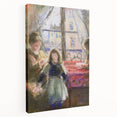 Large stretched canvas depicting Camille Pissarro's impressionist painting, ideal for kitchen wall art.