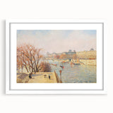 Abstract art print of vibrant, multicolored shapes on white framed canvas, ideal for dining room decor.