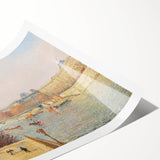 Extra large wall art featuring line art flowers in subtle hues on a rolled print, suitable for large living room decor.