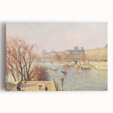 Black and white large art print of a pastoral landscape on stretched canvas, ideal for kitchen wall art.