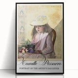 Large abstract wall art by Camille Pissarro in black frame, featuring mid-century modernist style with muted tones.