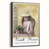 Black and white vintage poster art of a landscape painting on framed canvas, ideal for bedroom decor.