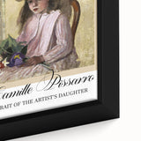 Extra large black wall art featuring a textured, colorful Camille Pissarro design in a framed canvas.