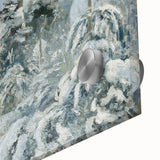 Large abstract wall art by Camille Pissarro in mid-century modernist style, featuring muted earth tones on acrylic glass.