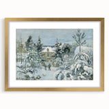 Extra large abstract art print featuring textured strokes in earth tones on a gold-framed canvas.