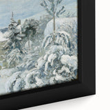 Extra large framed canvas featuring a close-up of a textured, colorful painting by Camille Pissarro.