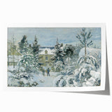 Rolled print of a Camille Pissarro-inspired floral scene in muted earth tones, suitable for art wall dining room.