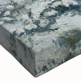 Black and white landscape art painting on stretched canvas, featuring a serene tree-lined path, ideal for bedroom wall decor.