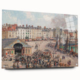 Acrylic glass print of Camille Pissarro's design, featuring soft pastel shades, ideal for bedroom or dining room decor.