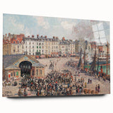 Acrylic print of Camille Pissarro's impressionist painting, featuring soft earth tones.