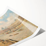 Extra large wall art featuring line art flowers in muted earth tones on rolled canvas, suitable for large living room décor.