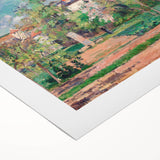 Art deco poster featuring a Camille Pissarro design on rolled canvas, ideal for dining room wall art.