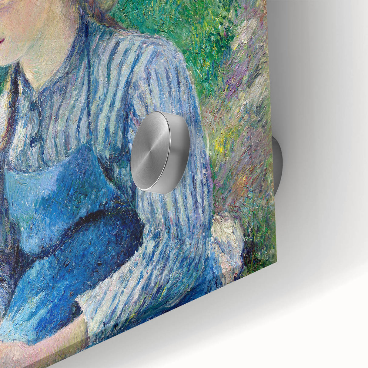 Mid-century modernist art featuring abstract shapes in muted earth tones on acrylic glass, ideal for dining room art.