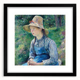 Extra large textured abstract art print featuring colorful, chaotic brushstrokes on a framed black canvas.