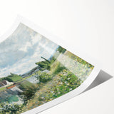 Extra large wall art featuring line art flowers in subtle earth tones on rolled print, suitable for large living room decor.